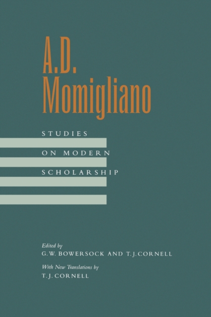 A. D. Momigliano : Studies on Modern Scholarship, Paperback / softback Book