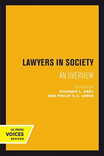 Lawyers in Society : An Overview, Paperback / softback Book