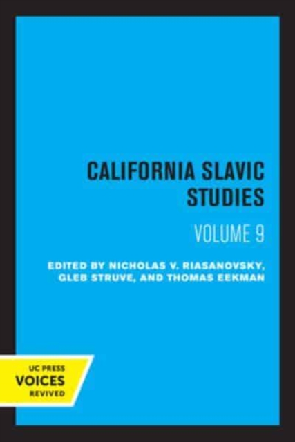 California Slavic Studies, Volume IX, Paperback / softback Book