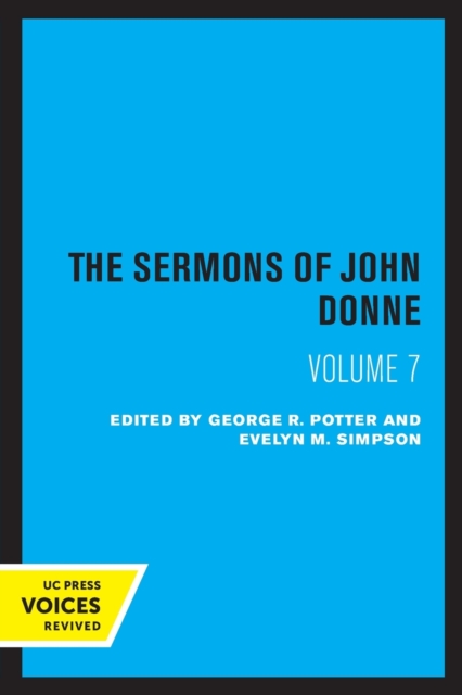 The Sermons of John Donne, Volume VII, Paperback / softback Book
