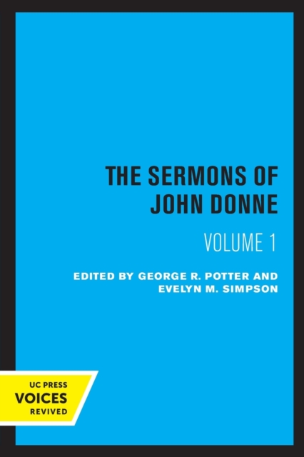 The Sermons of John Donne, Volume I, Paperback / softback Book
