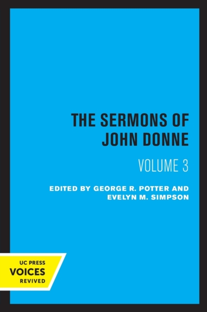 The Sermons of John Donne, Volume III, Paperback / softback Book