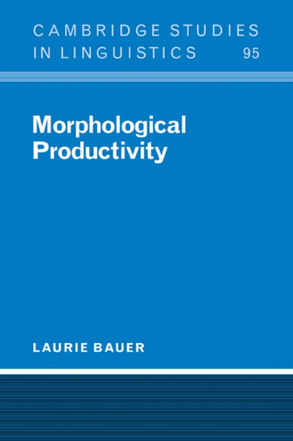Morphological Productivity, Paperback / softback Book