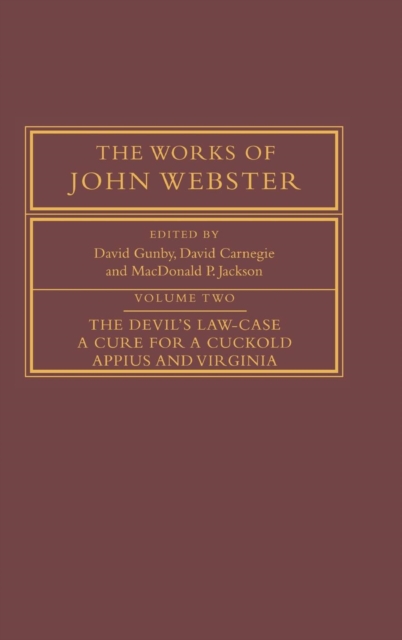 The Works of John Webster, Hardback Book