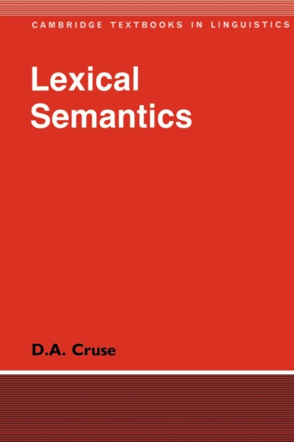 Lexical Semantics, Paperback / softback Book