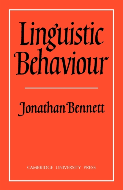 Linguistic Behaviour, Paperback / softback Book