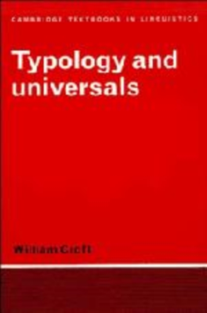 Typology and Universals, Hardback Book