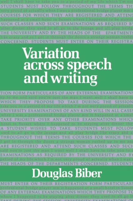 Variation across Speech and Writing, Paperback / softback Book