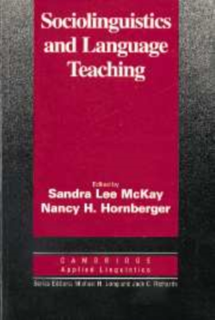 Sociolinguistics and Language Teaching, Hardback Book