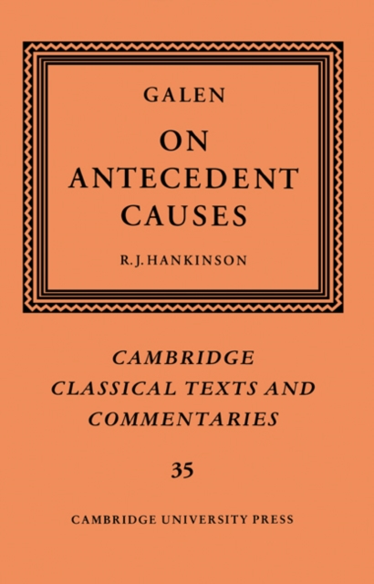 Galen: On Antecedent Causes, Paperback / softback Book