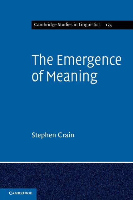 The Emergence of Meaning, Paperback / softback Book