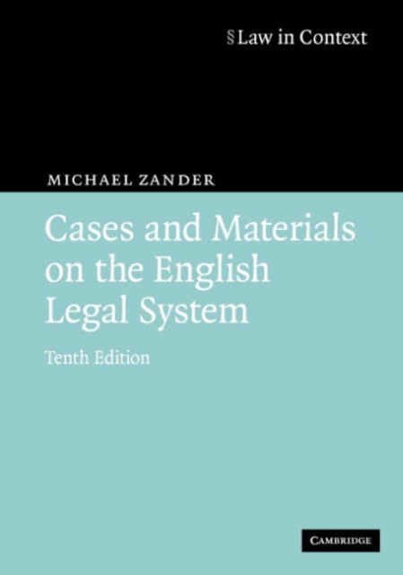 Cases and Materials on the English Legal System, Paperback / softback Book