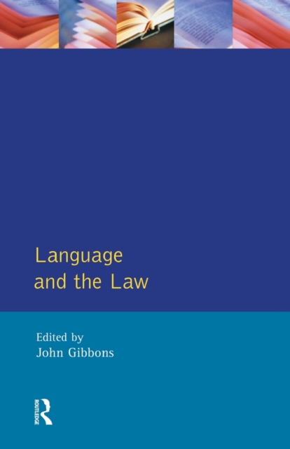 Language and the Law, Paperback / softback Book