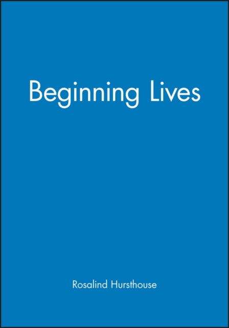 Beginning Lives, Paperback / softback Book