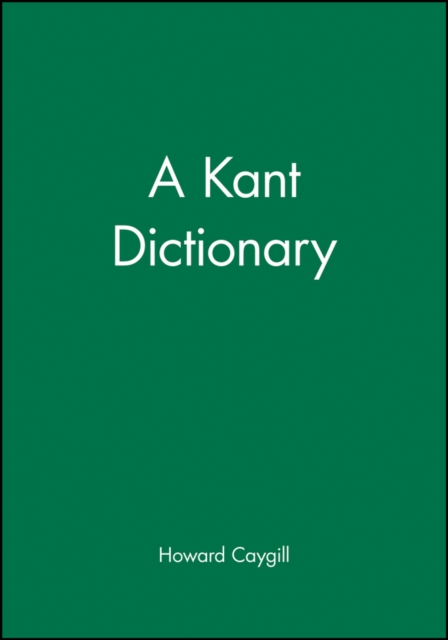 A Kant Dictionary, Paperback / softback Book