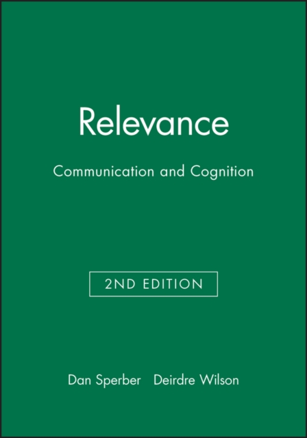 Relevance : Communication and Cognition, Paperback / softback Book