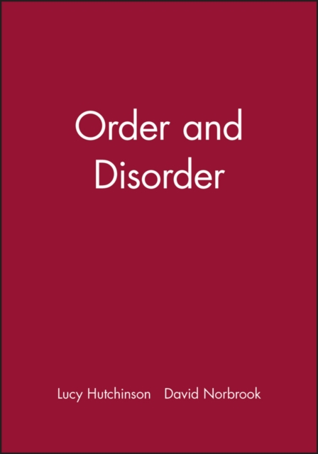 Order and Disorder, Hardback Book