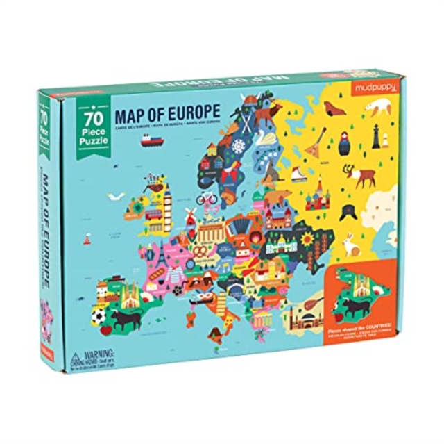 Map of Europe Puzzle, Toy Book