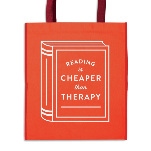 Reading is Cheaper Than Therapy Reusable Shopping Bag, Tote bag Book