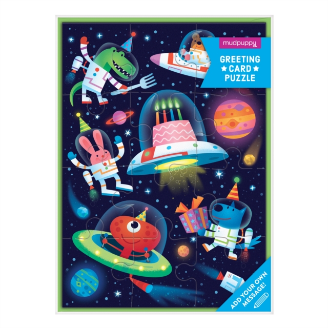 Cosmic Party Greeting Card Puzzle, Jigsaw Book