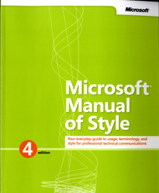 Microsoft Manual of Style, Paperback Book