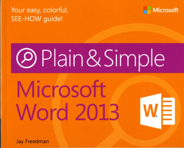 Microsoft Word 2013 Plain & Simple, Paperback Book
