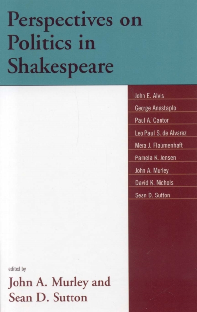 Perspectives on Politics in Shakespeare, Hardback Book
