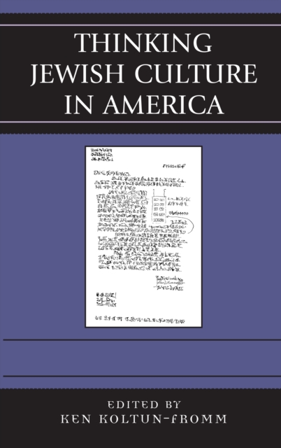 Thinking Jewish Culture in America, Hardback Book