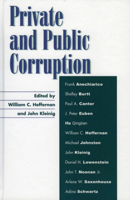 Private and Public Corruption, Hardback Book