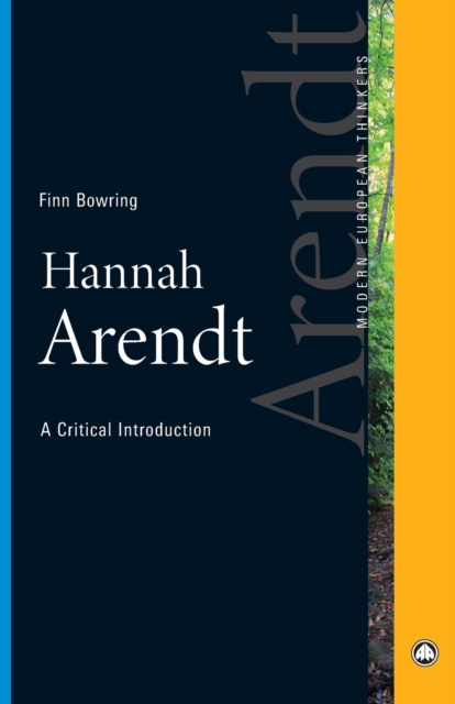 Hannah Arendt : A Critical Introduction, Paperback / softback Book