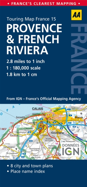 15. Provence & French Riviera : AA Road Map France, Sheet map, folded Book