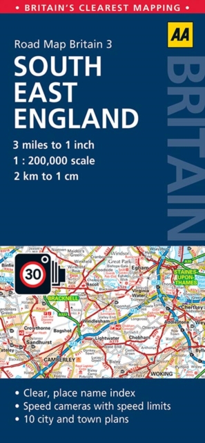 South East England Road Map, Sheet map, folded Book