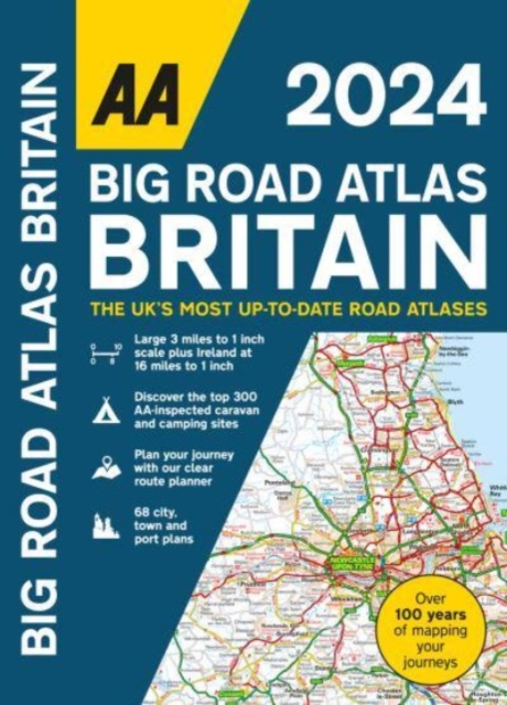 Big Road Atlas Britain 2024, Spiral bound Book