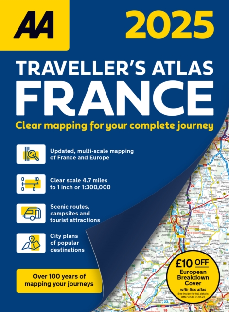AA Traveller's Atlas France 2025, Paperback / softback Book