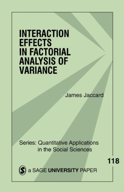 Interaction Effects in Factorial Analysis of Variance, Paperback / softback Book