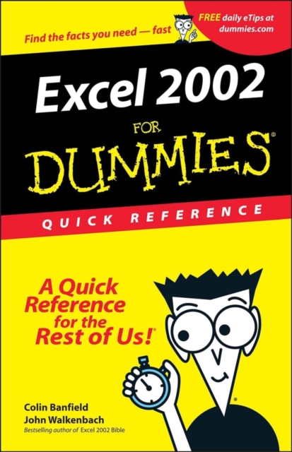 Excel 2002 for Dummies Quick Reference, Paperback / softback Book