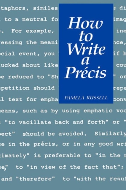 How to Write a Precis, Paperback / softback Book