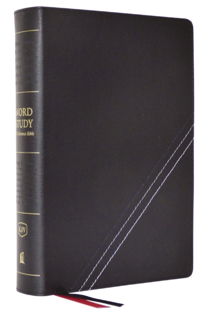 KJV, Word Study Reference Bible, Bonded Leather, Black, Red Letter, Thumb Indexed, Comfort Print : 2,000 Keywords that Unlock the Meaning of the Bible, Leather / fine binding Book