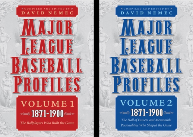 Major League Baseball Profiles, 1871-1900, 2-volume set, Multiple-component retail product Book