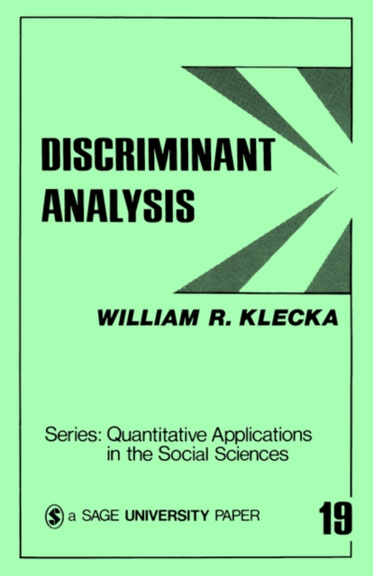 Discriminant Analysis, Paperback / softback Book