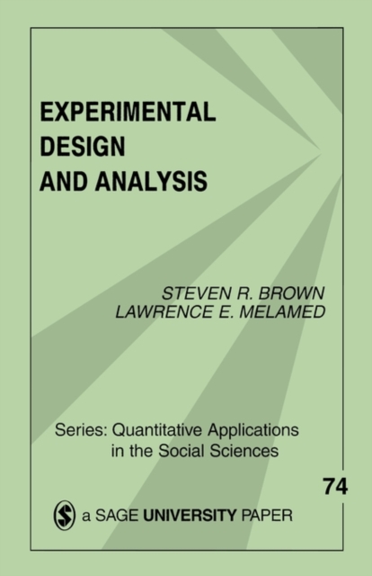 Experimental Design and Analysis, Paperback / softback Book
