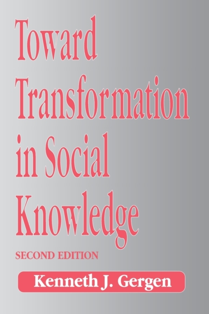 Toward Transformation in Social Knowledge, Paperback / softback Book
