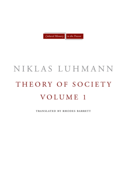 Theory of Society, Volume 1, Paperback / softback Book