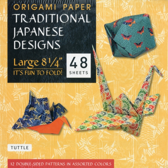 Origami Paper - Traditional Japanese Designs - Large 8 1/4" : Tuttle Origami Paper: Double Sided Origami Sheets Printed with 12 Different Patterns (Instructions for 6 Projects Included), Notebook / blank book Book
