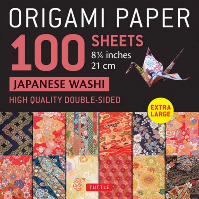 Origami Paper 100 sheets Japanese Washi 8 1/4" (21 cm) : Extra Large Double-Sided Origami Sheets Printed with 12 Different Designs (Instructions for 5 Projects Included), Notebook / blank book Book