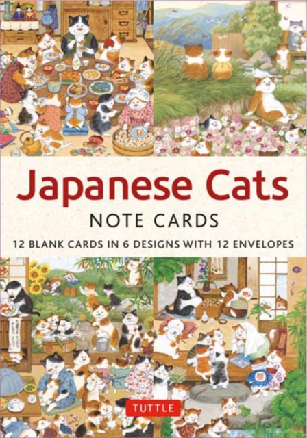 Japanese Cats - 12 Blank Note Cards : In 6 Original Illustrations by Setsu Broderick with 12 Envelopes in a Keepsake Box, Miscellaneous print Book