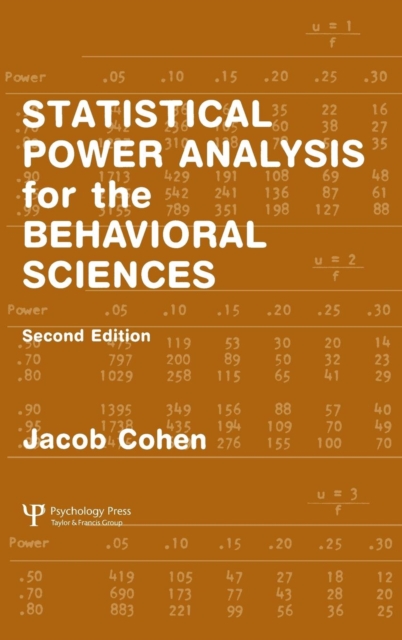 Statistical Power Analysis for the Behavioral Sciences, Hardback Book
