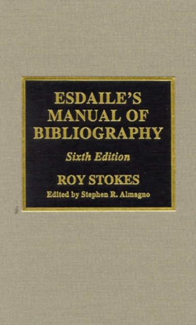 Esdaile's Manual of Bibliography, Hardback Book