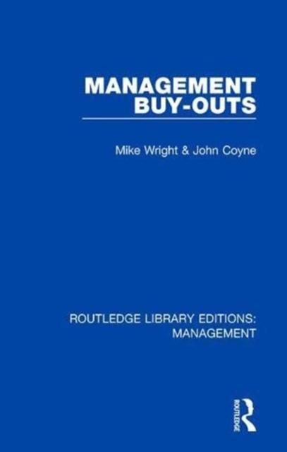 Management Buy-Outs, Paperback / softback Book