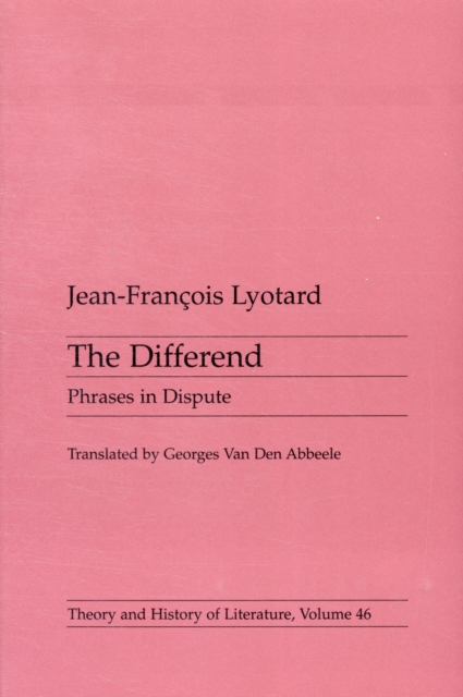 Differend : Phrases in Dispute, Paperback / softback Book